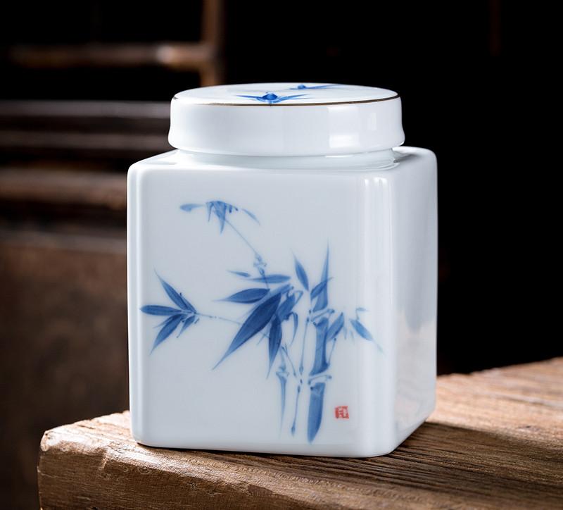 Креатив квадратной формы керамический контейнер для чая Портативная герметичная банка Чайные коробки Органайзер для специй Конфеты Кофе Резервуар для хранения сухофруктов