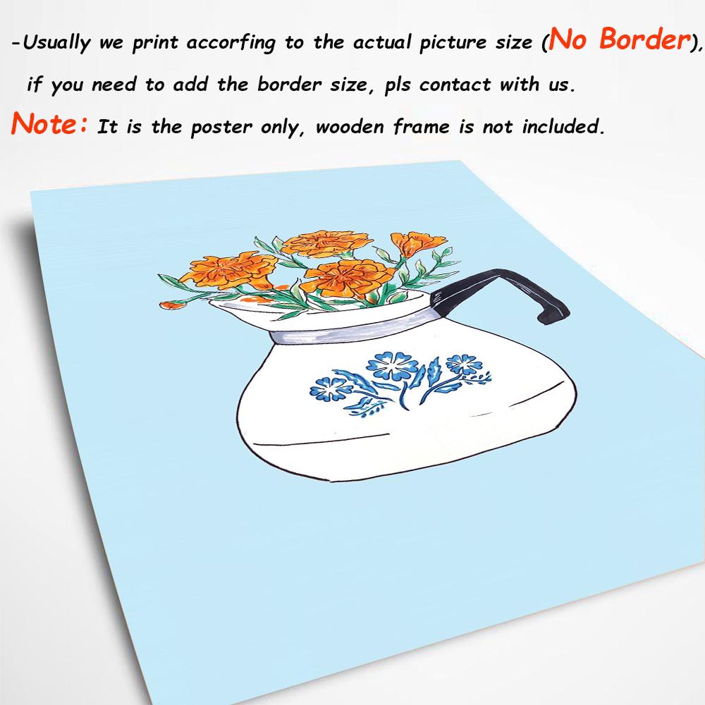 Nordic Food Flowers Coffee Cups Aperol Mac and Cheese Wall Art Canvas Painting Posters Print Pictures For Living Room Home Decor