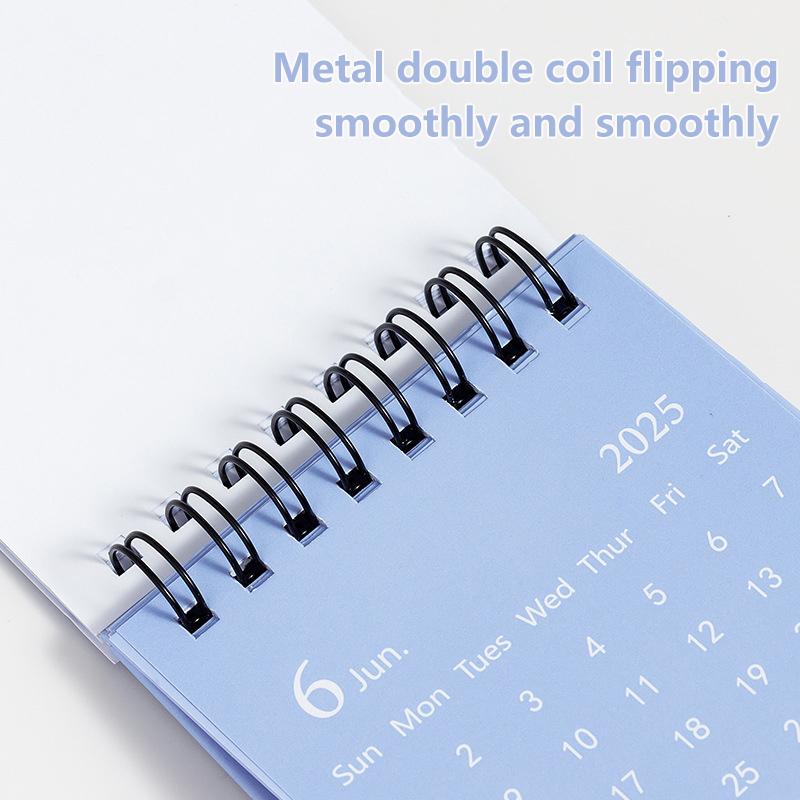 2025 Студенческое украшение рабочего стола Morandi Color Mini Calendar Simple Plan Маленький настольный календарь Милый ежедневник Офисные принадлежности