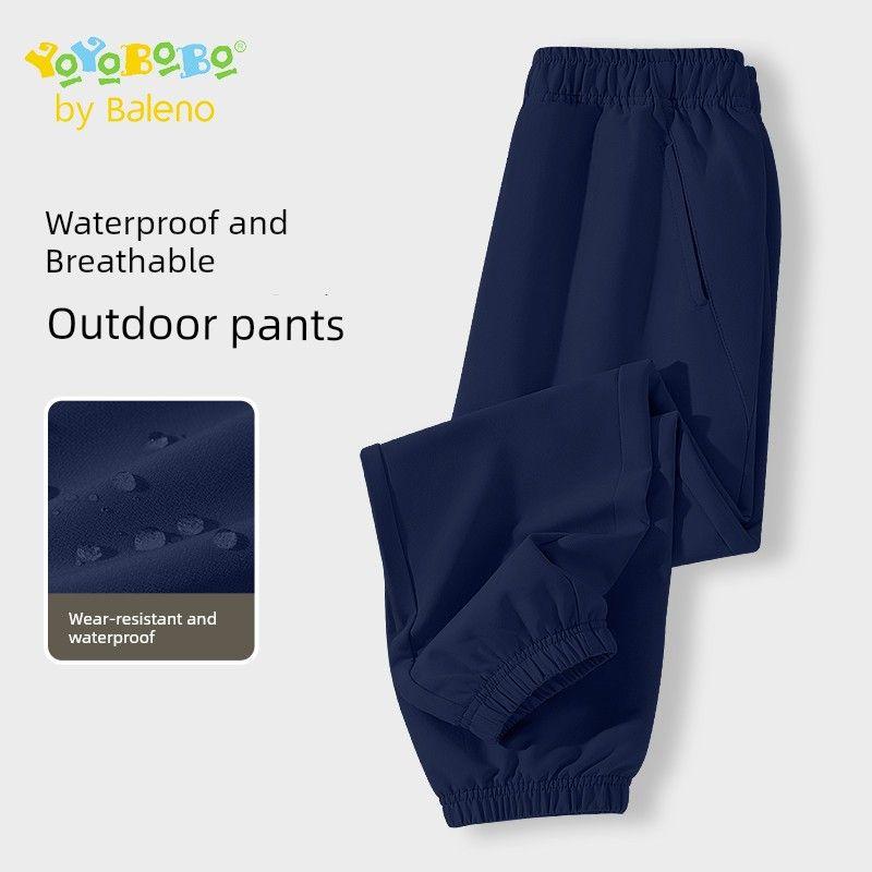 Baleno Kids Ybb Boys' Sports Pants Autumn and Winter Children's Casual Pants Outdoor Fleece-Lined Pants