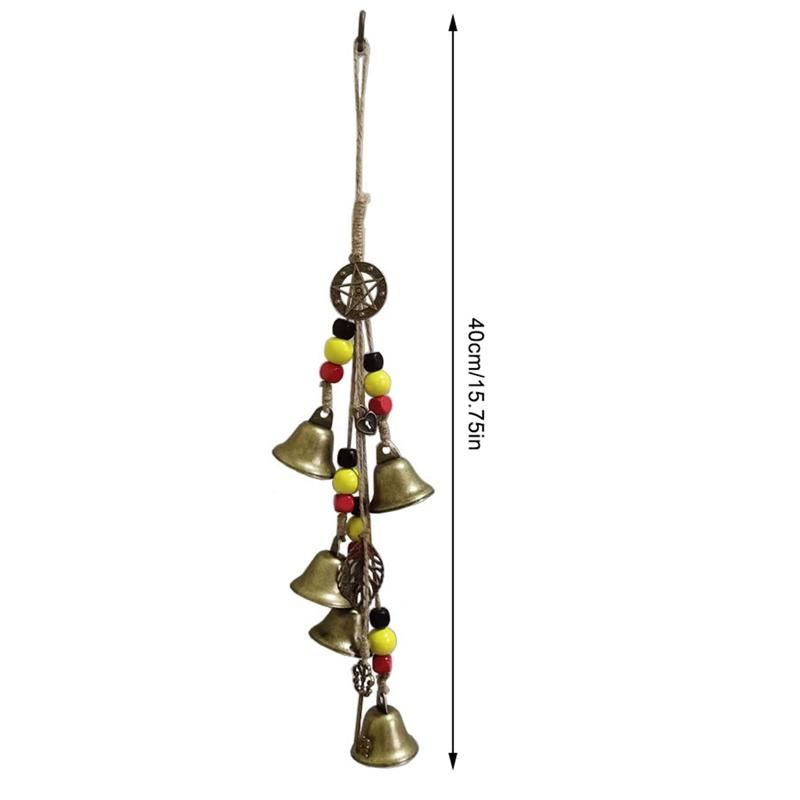 Witch Bells Outdoor Metal Wind Chimes Yard Garden Hanging Ornament Magical Wind Chimes Witch Bells Protection For Door Knob Hang