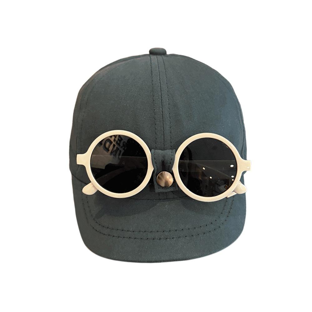 Sunshade Kids Children Sun Visor Hats Sunscreen Hip Hop Hat With Sunglasse  Spring Summer Autumn