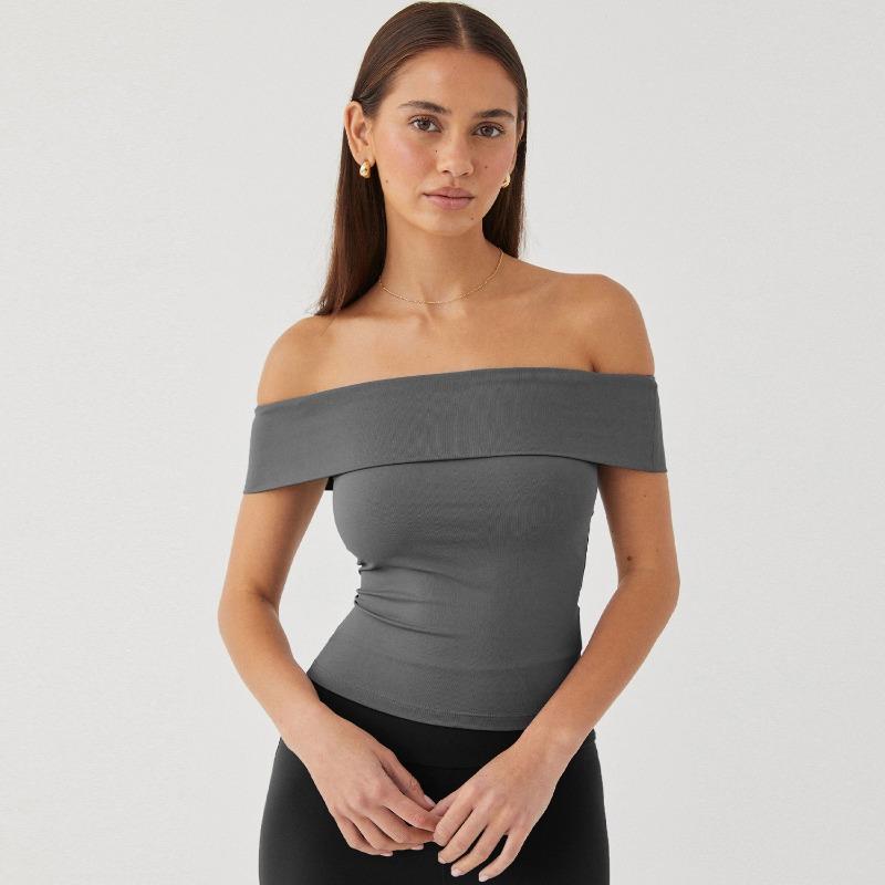 Женская летняя новая сексуальная футболка-бюстье на одно плечо Hot Girl Pure Desire Wind Tops