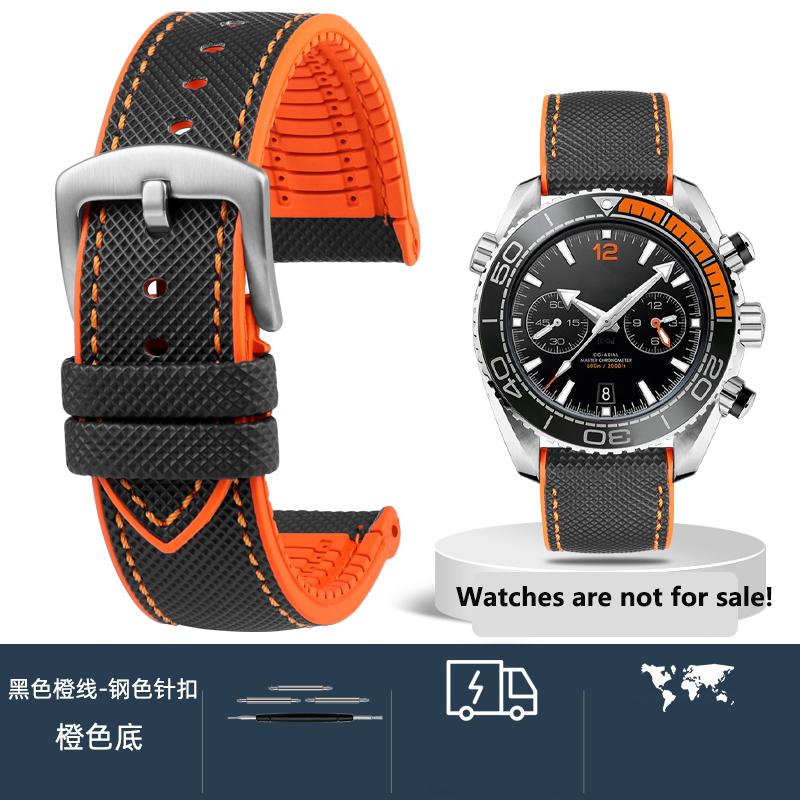 20 мм 21 мм 22 мм 23 мм 24 мм Унисекс Высококачественный нейлоновый ремешок с резиновой нижней частью Водонепроницаемый ремешок для часов для любой марки часов Мужской браслет