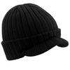Unisex Plain Peaked Winter Beanie Hat