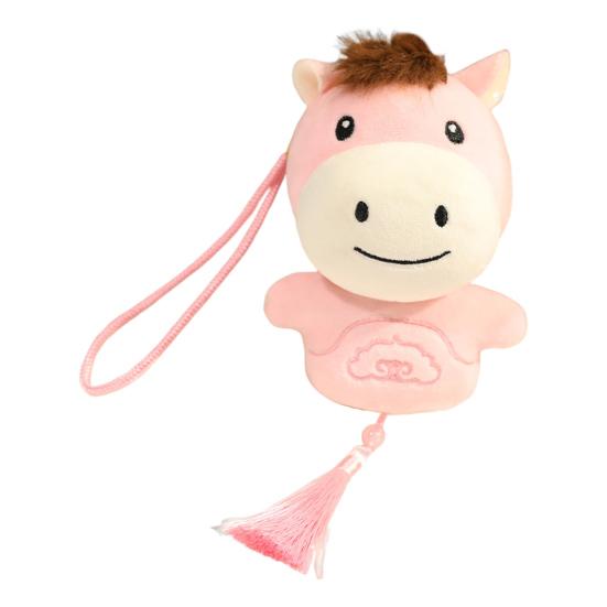 Cute Mini Horse Pendant Keychain Good Luck Horse Ornament Simulation Stuffed Animal Chinese Zodiac Horse Gift