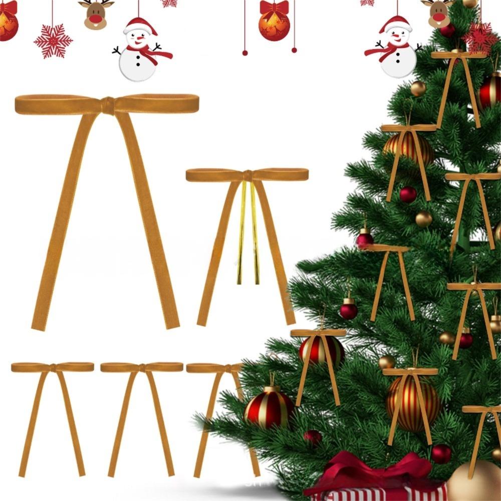 24Pcs Velvet Material Christmas Tree Bows 24pcs Set Cable Tie DIY Handmade Bows Multi-functional Easy to use