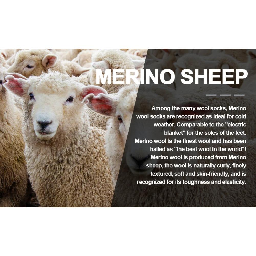 YUEDGE 2 Pairs Mens Merino Wool Moisture Wicking Outdoor Hiking Cushioned Duty Work Crew Socks for Men Size 37-46