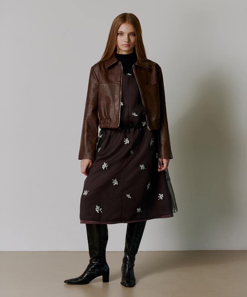 GANISONG Hudson Leather Blouson_Brown