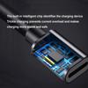 Type C Female to 6 in 1 Multi Charing Cable, Micro USB Splitter Cable 5V 3 in 1 Type C Extension Cord For Phone Tablet and More