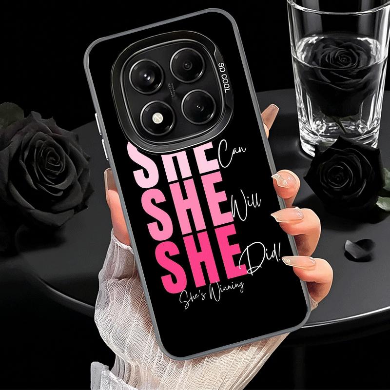 Чехол для телефона Girl Boss Lady Pink Soft для Xiaomi Redmi Note 13 14 15 Pro Plus 12S 12 11S 11 11T 10S 10 Ударопрочный Задняя крышка