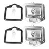 2 Pcs Truck Tool Box Latch Stainless Steel Toolbox T Handle Latch with 4 Keys for Camper RV Trailer