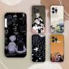 Чехол для телефона O-Omori для iPhone 17,16,15,14,13,12,11, Pro, X, XS, Max, Plus Мягкий черный чехол