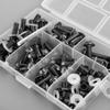 Bruce & Shark 158pcs Motorcycle Sport Bike Windscreen Fairing Bolt Kit Fastener Clip Screw Set Black
