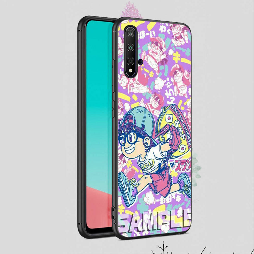 DT34 Dr. Slump Arale Case for iPhone 16 15 Plus 14 13 12 11 Pro 8 7 6S 6 SE 5S X XR XS Max Realme C30 C33 C31 9I Huawei P30 Black Soft Cover