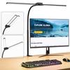 KableRika 12W Eye-Friendly LED Dual Light Desk Lamp with Clamp-On Design, 4 Color Temperatures, 4 Dimmable Levels, Bright Brightness, 30-Minute