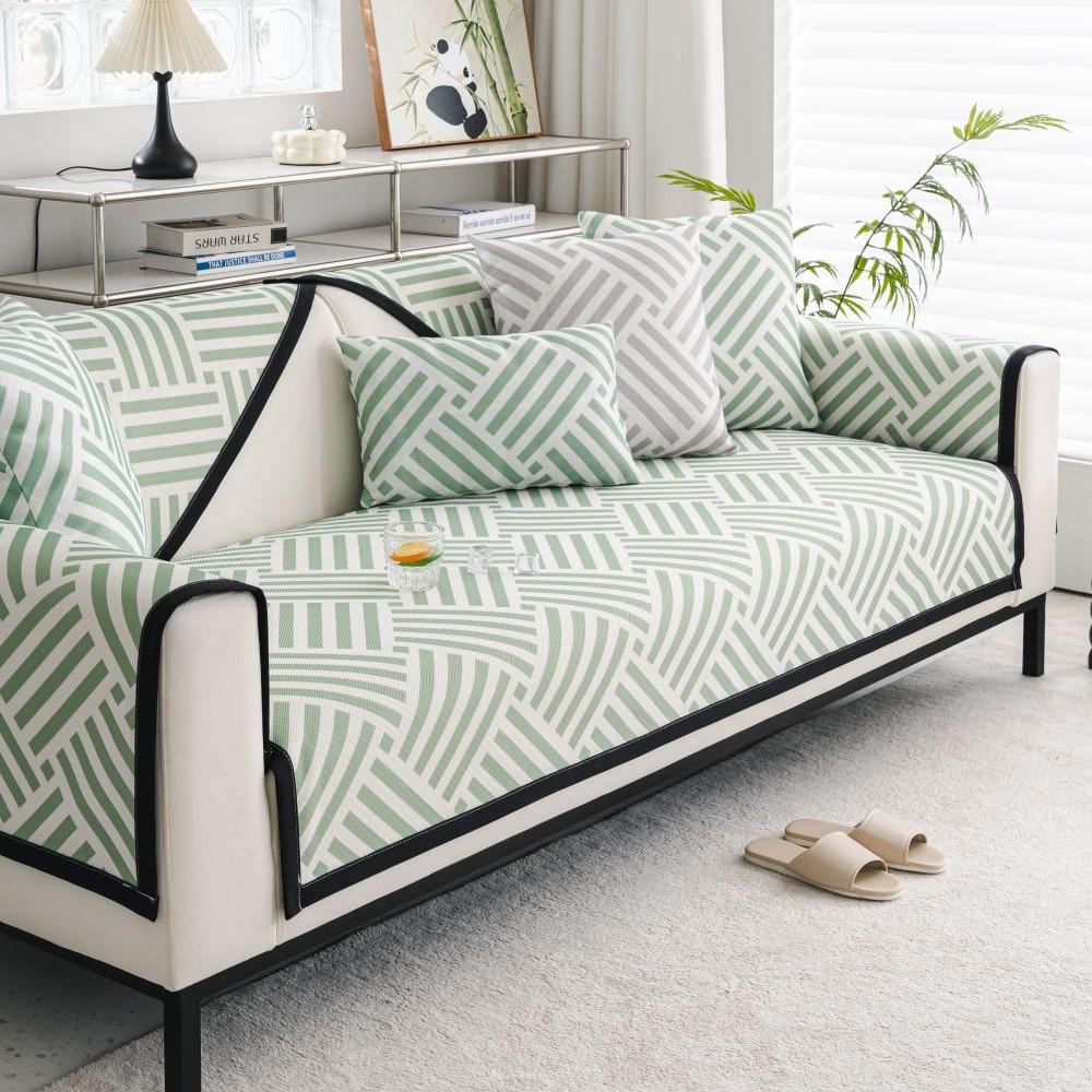 Summer Universal Chenille Sofa Cushion Cover Slipcover Funda Living Room Non-slip Ice Silk Couch Sofa Cover