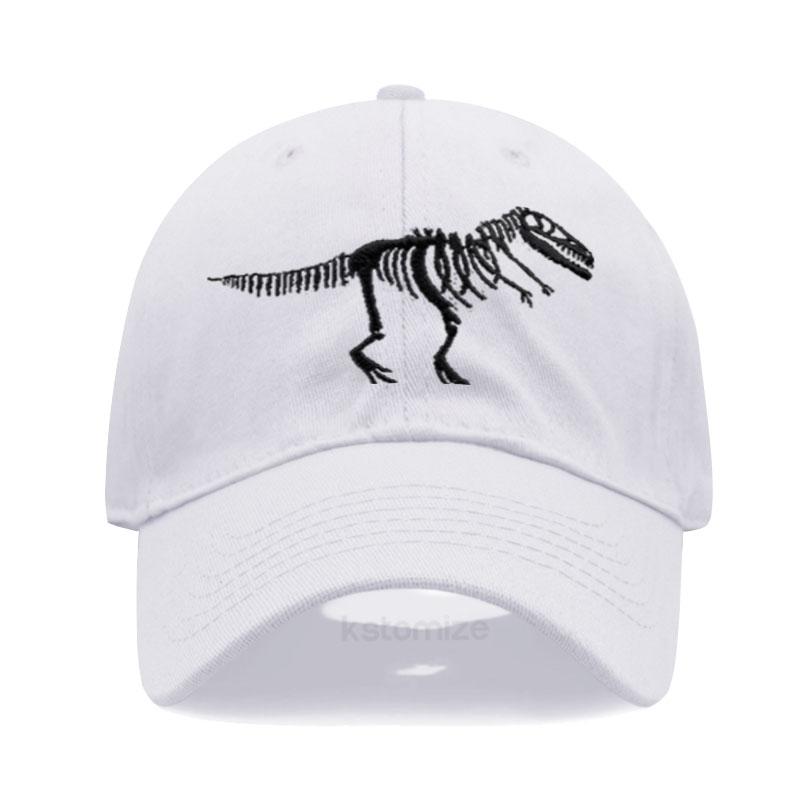 Бейсболка с вышивкой скелета динозавра для женщин и мужчин, модная, регулируемая, из мягкого хлопка, папина кепка, унисекс, классические кепки для гольфа