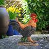 Chicken Garden Statue Lawn Ornament Resin Creative Decorative Figurine Farm Animal Sculpture for