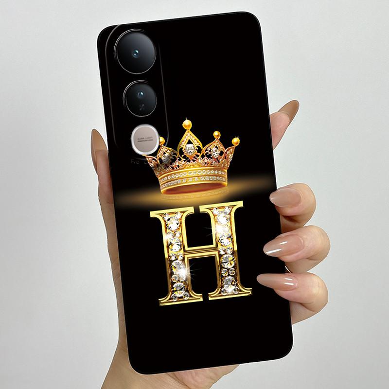 Для Vivo V50 Lite 5G Чехол Роскошные Буквы Пара Силиконовые Мягкие Чехлы Для Телефона Для Vivo V50 V50Lite 5G Защита Камеры Задняя Крышка