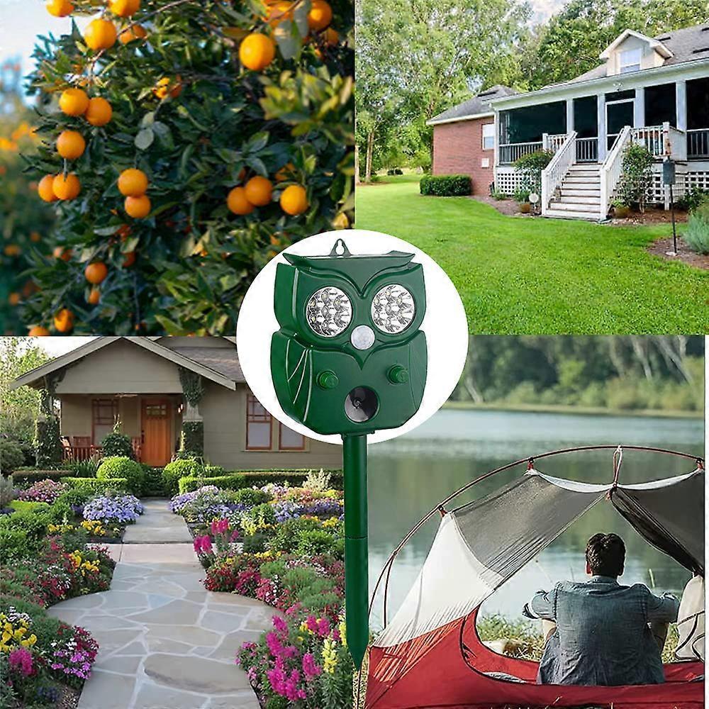 Ultrasonic Solar Animal Repellent, Repellent Garden Outdoor, Rat, Squirrel, Skunk, Mole, Dog, Cat, Waterproof with Motion Detector