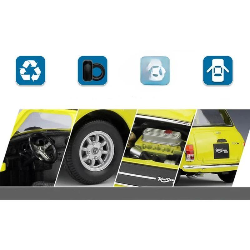 Welly 1/24 MINI COOPER 1300 Модель автомобиля из сплава Литой металл Классический Мини Автомобиль Модель Транспортного средства Симуляция Коллекция Детская Игрушка Подарок