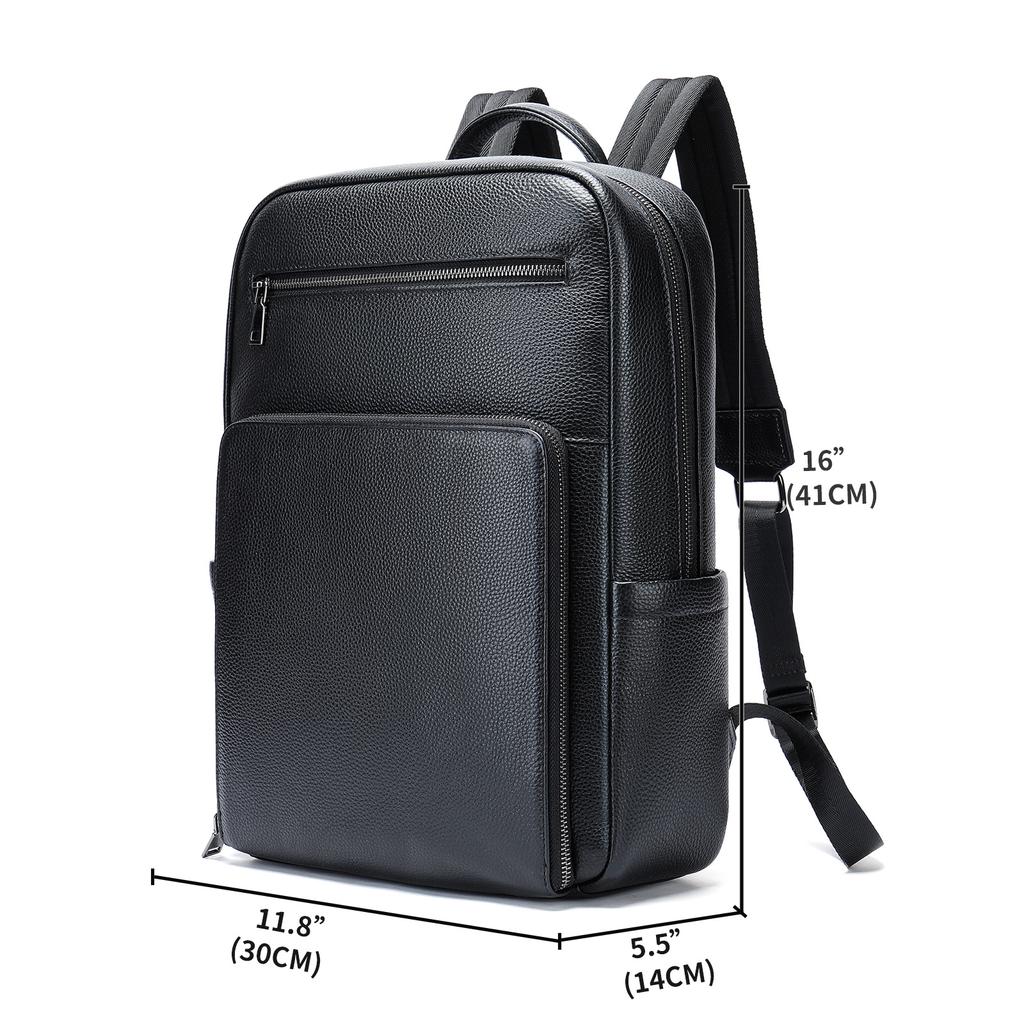 Travel Leisure Backpack Men's Leather Simple Shoulder Bag Multifunctional Large Capacity Computer Business Bag