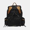 [Pre-Owned] The Rucksack Series Nylon And Leather Backpack Large - Good #RZ9ZW5