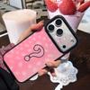 Японский Корейский Ins Розовый Леопардовый Принт Знак Вопроса Смола Чехол для Телефона Для iPhone 17 Air 16 15 14 13 12 Pro Max 11 78Plus Задняя Крышка