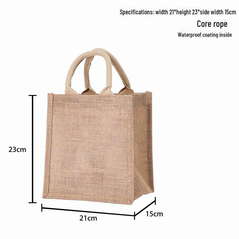MUJI Burlap Hand-held Gift Bag - Stylish Blank Small Batch Shopping Bag