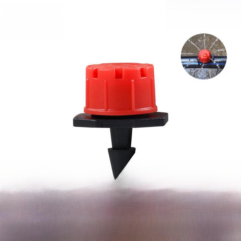 8-Hole Adjustable Red Dripper for Home Gardening Irrigation