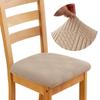 Stretch Jacquard Dining Room Chair Seat Covers Removable Washable Elastic Upholstered Dining Chair Cushion Slipcover