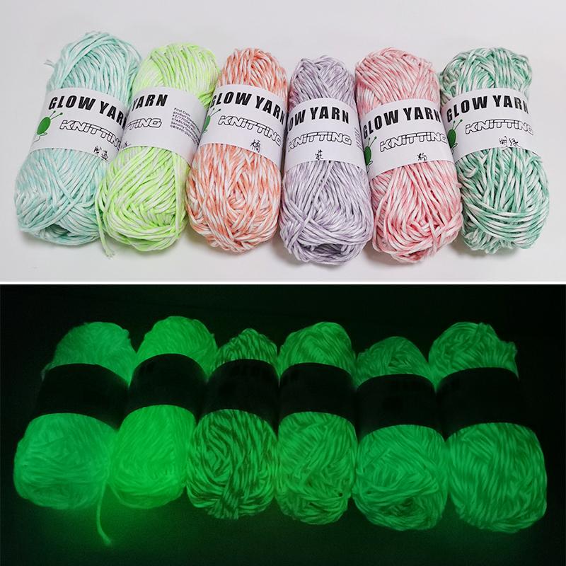 1 шт., светящаяся в темноте пряжа, полиэфирная светящаяся пряжа, светящаяся для ручного вязания, пряжа, ковер