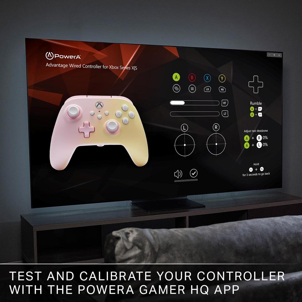 Год PowerA Advantage Проводной контроллер для Xbox Series Pink Lemonade Функция двойной вибрации для Xbox Series PC Windows [2 Гарантия] XS - XS 10/11