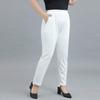 Plus Size Women's Fall New High Waisted Straight Tube Slim Casual Elastic Waist Pants
