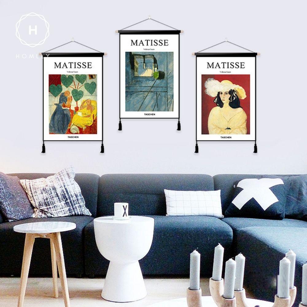 HOMLLY Matisse Mid Century Modern Home Wall Hanging Tapestry Painting