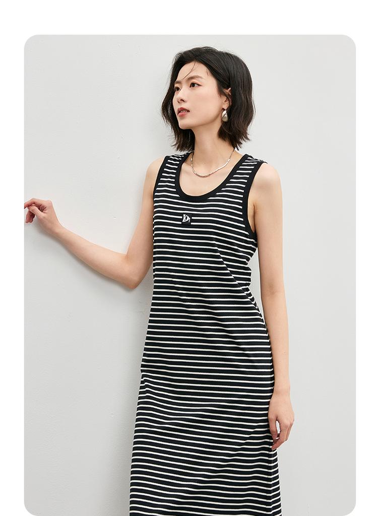Fashionable slimming knitted vest dress