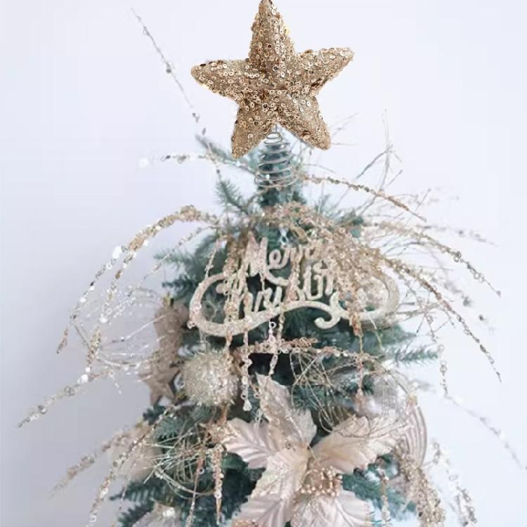 Christmas Tree Star Decors Festival Star Tree Decoration for Christmas Tree Elegant Tabletop Ornament
