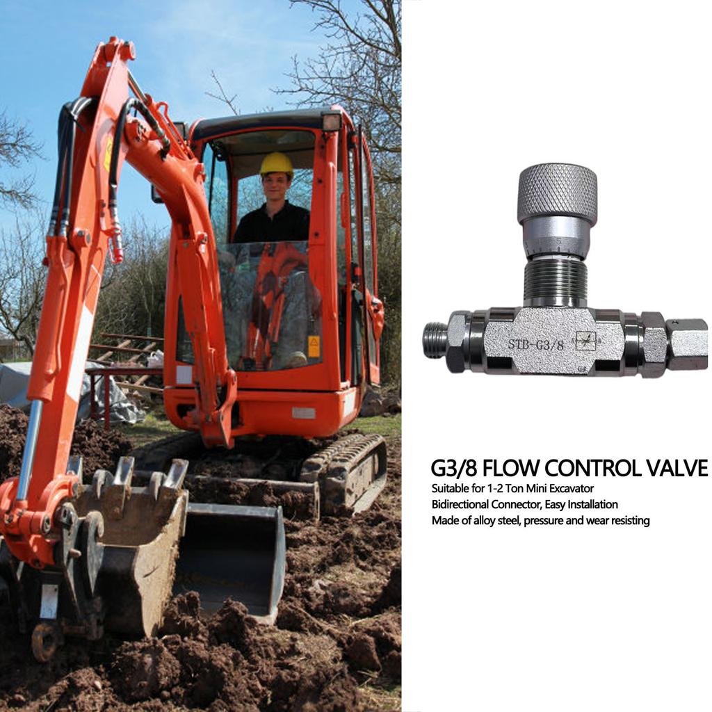 G3 8 Flow Control Valve Bidirectional Hydraulic Restrictor Valve for 1 2 Ton Mini Excavator