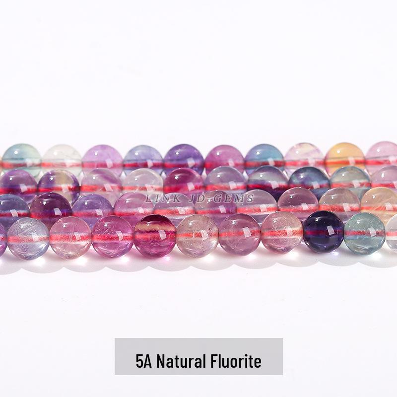 Jingde Jewelry Браслет из натурального зеленого флюорита с круглыми бусинами - Полуфабрикат, отдельные бусины для DIY ювелирных аксессуаров