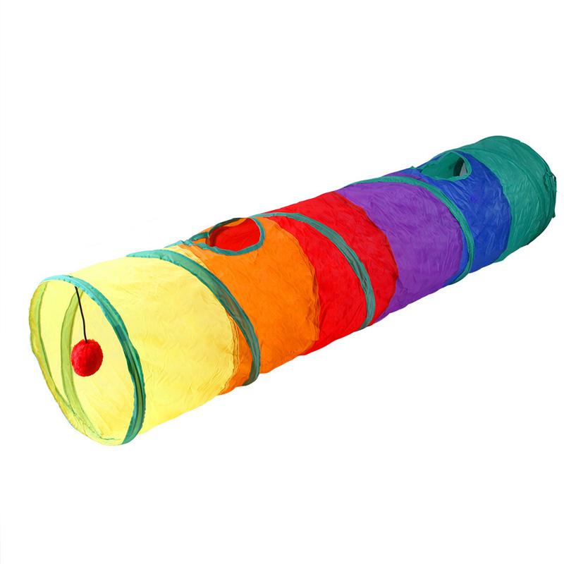Игрушки для кошек, туннель, складной куб, игры для кошек, туннель, домик для котят, забавный питомец, труба для дрессировки маленьких собак, аксессуар