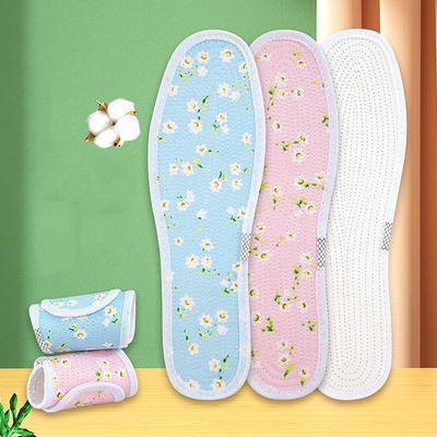 Ткань Удобная Прочная Спортивная Обувь Подошва Утолщенная Хлопковая Стелька Мужская Женская Ботинок Влаговпитывающая Подушечка для Ног Дышащая Дезодорирующая