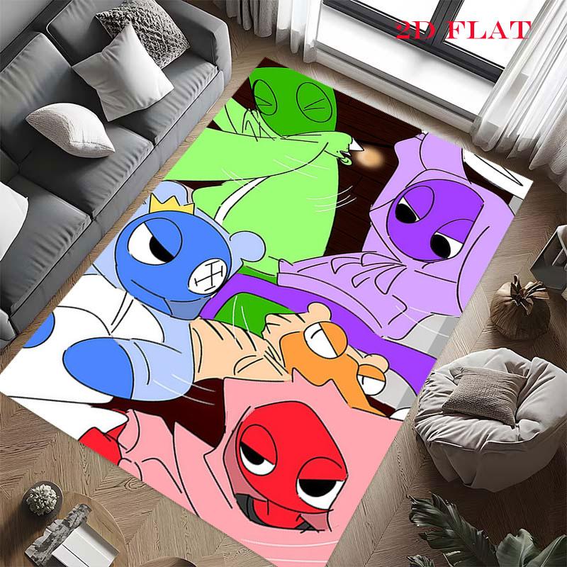 Rainbow Friends Force Carpet Rug for Living Room Bedroom Home Sofa Decoration,Kids play Nonslip Floor Mat