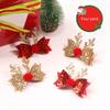 Sparkling Hair Clip with Sequins Cute Bowknot Deer Horn Hairpin for Girls Perfect Festive Headwear Christmas Present