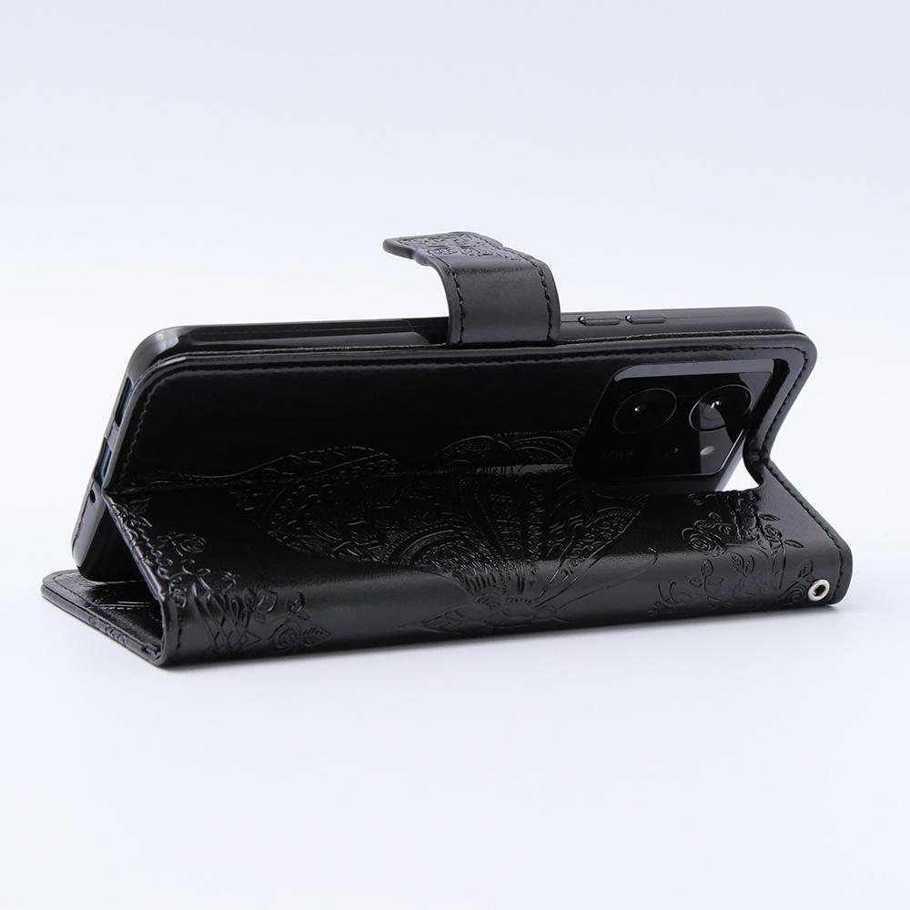 Flip case for Xiaomi 13T / 13T Pro, Butterfly, black