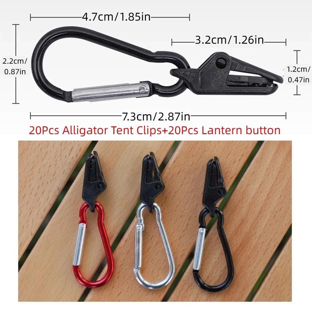 40Pcs Plastic Alligator Tent Clips Anti-Skid Awning Tarpaulin Clips  Outdoor Camping