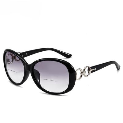 Бифокальные солнцезащитные очки для чтения, большие солнцезащитные очки для чтения для женщин, защита от ультрафиолета, коричневый цвет +2,0