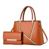 Pu Spliced Woman Bag Large Capacity Handheld Tote For Travel And Casual Use