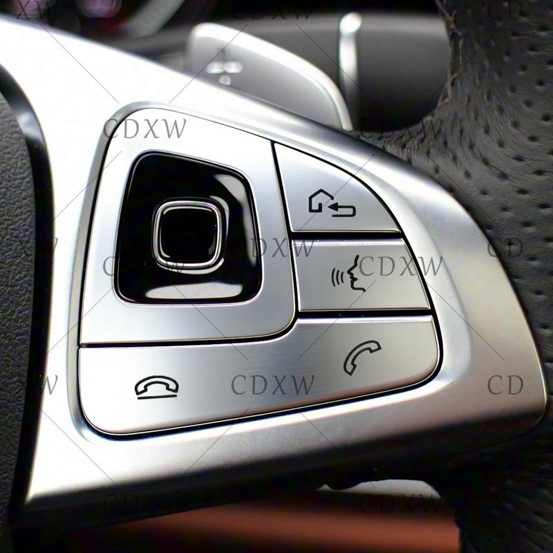 Suitable for Mercedes-Benz W213 E-Class 2016-2018 interior modified steering wheel switch button sticker trim strip