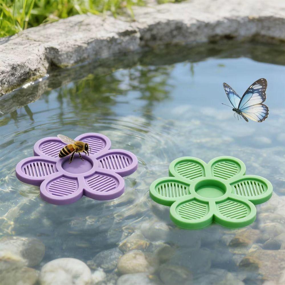 Flower Shaped Bee Watering Station Non-Slip Butterfly Drinking Tray Butterfly Farm